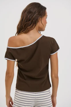 Alia Top Chocolate