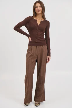 Analisa Sheer Top Chocolate