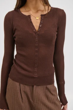 Analisa Sheer Top Chocolate
