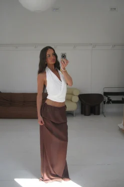 Arianne Maxi Skirt Chocolate