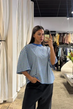 Bloom Short Sleeve Mickey Blue Stripe