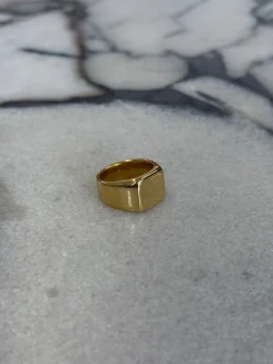Bold Signet Ring Gold