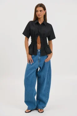 Brooke Short Sleeve Shirt Black