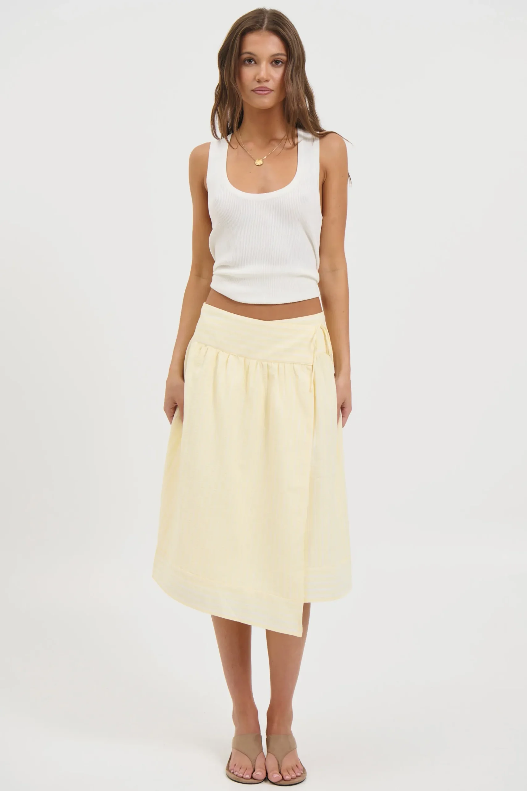 Chase Midi Skirt Lemon