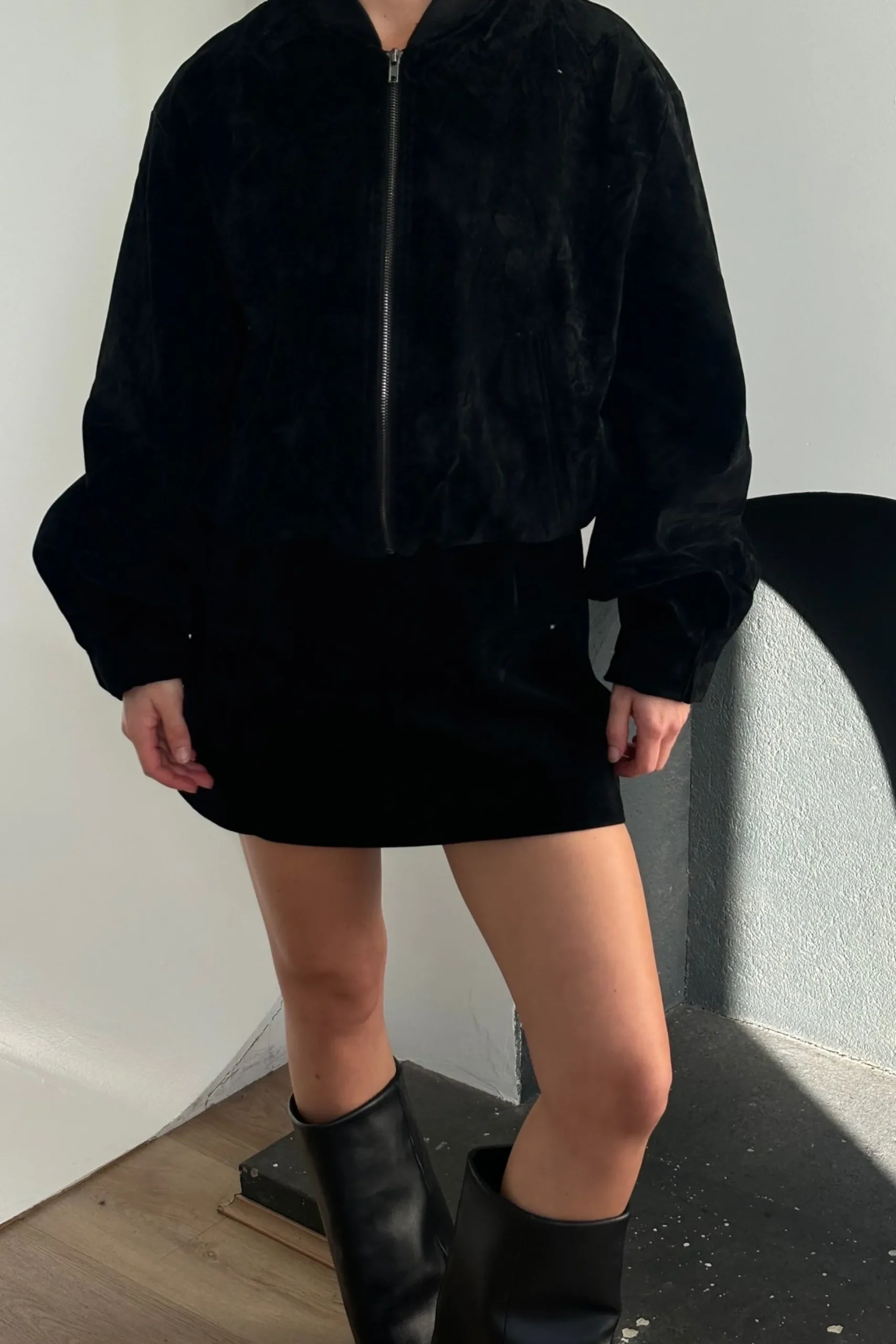 Clara Bomber Black