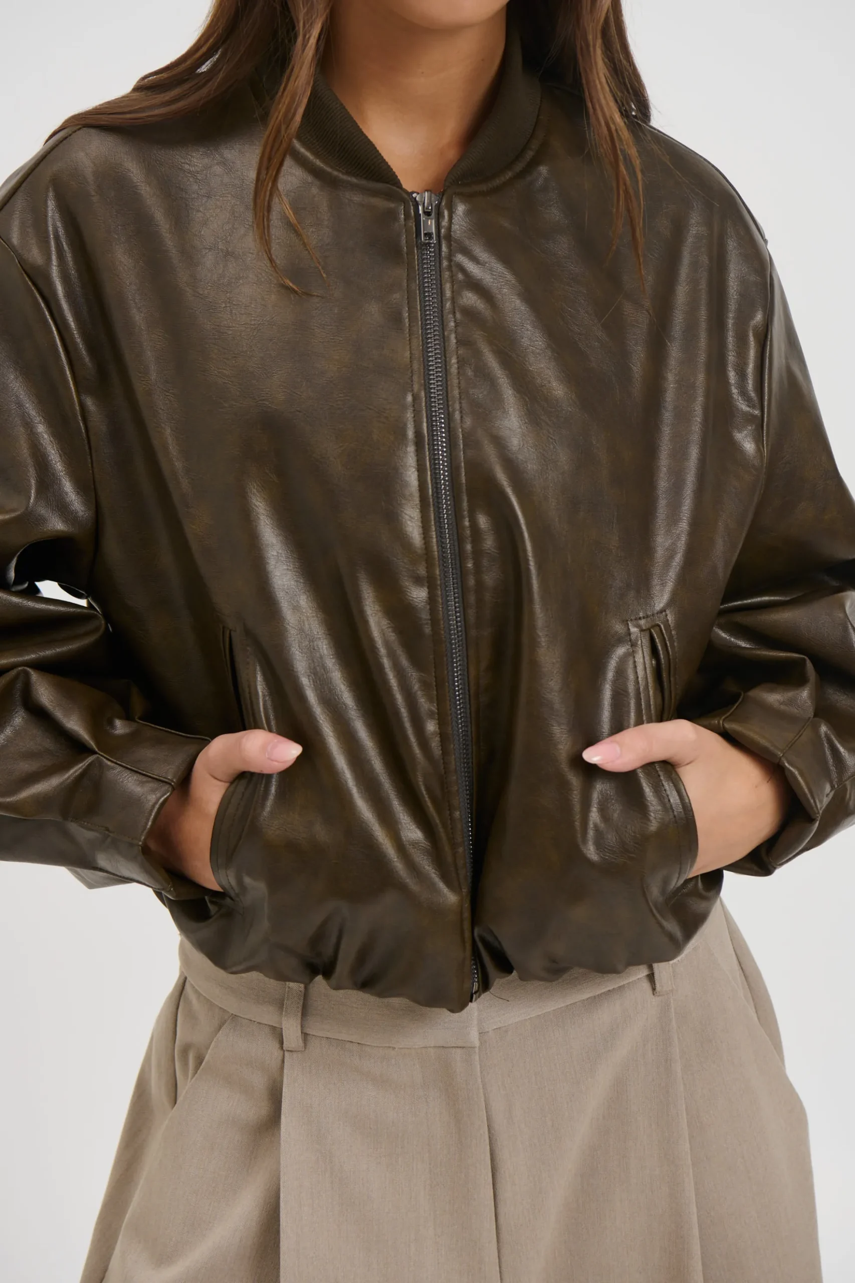 Clara Bomber Vintage Brown