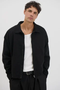 Collar Lined Jacket Black