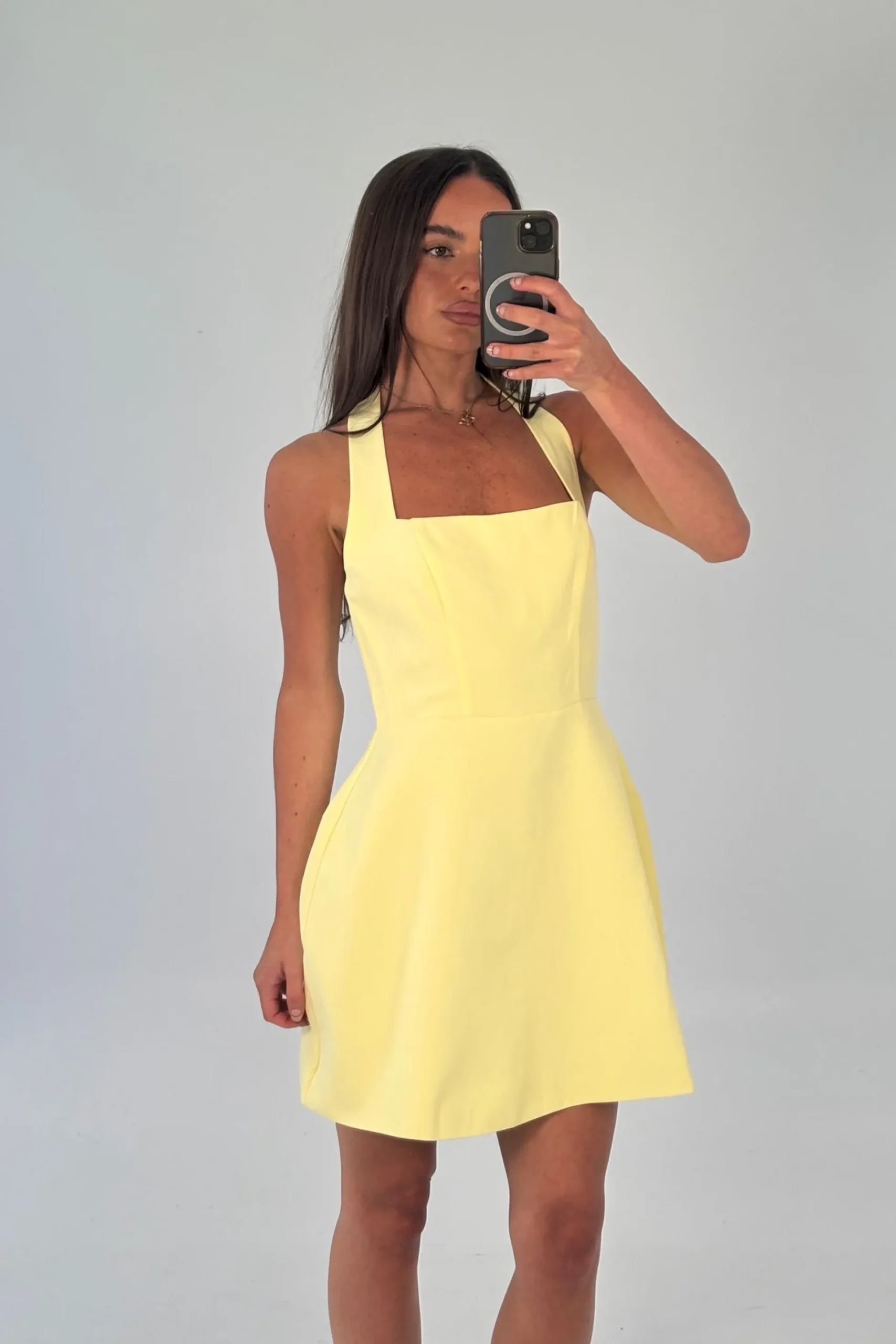 Darcy Mini Dress Lemon