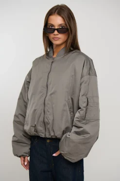 Dua Bomber Jacket Grey