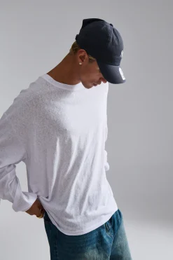 Enzyme Wash Long Sleeve Soft White