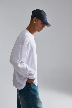 Enzyme Wash Long Sleeve Soft White
