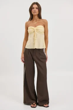 Estella Strapless Top Lemon