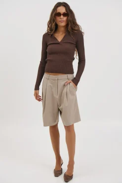 Giulia Long Sleeve Chocolate