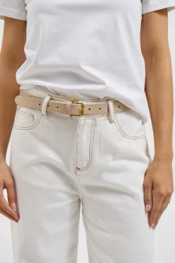 Halley Suede Belt Stone