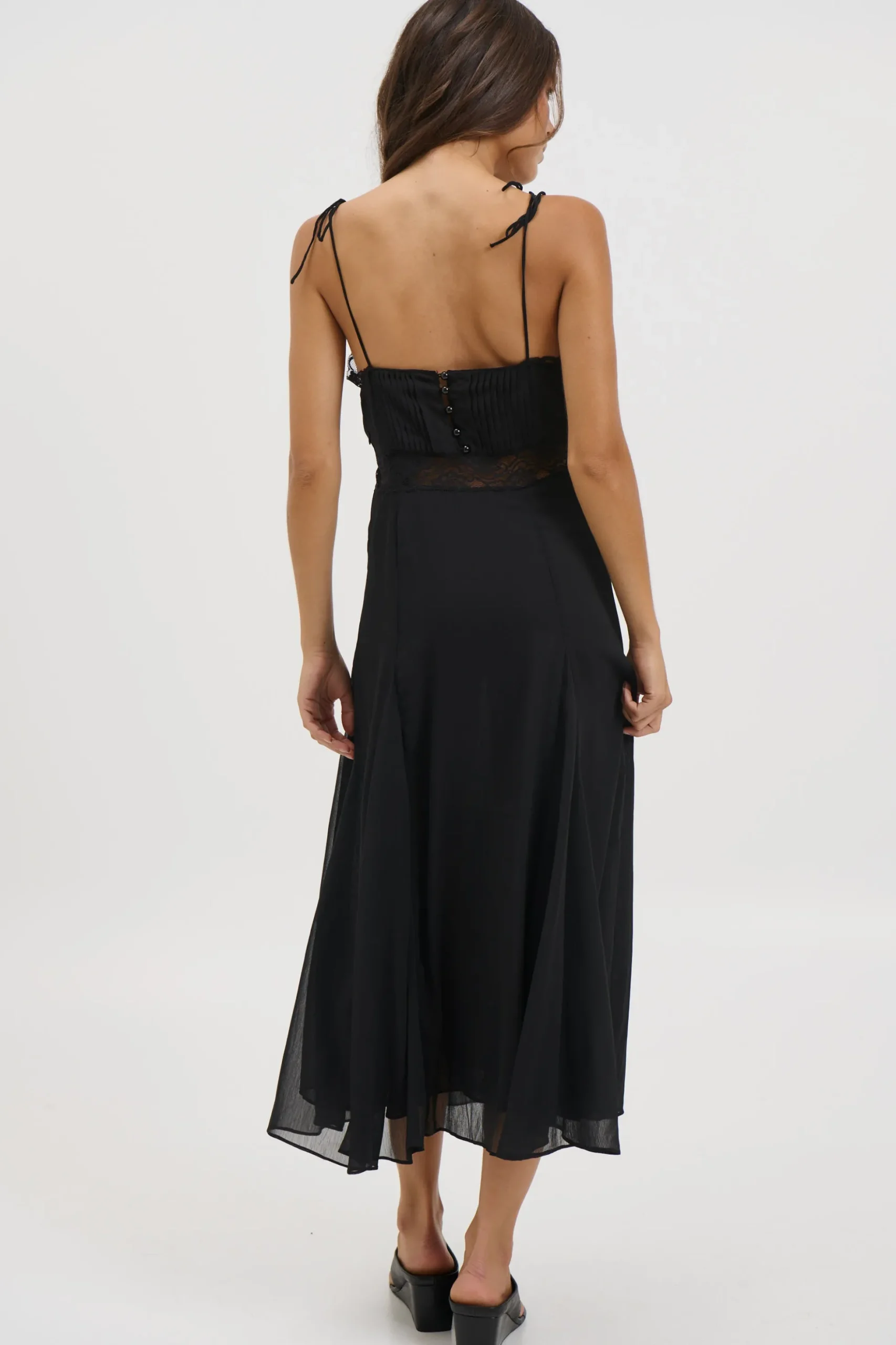Harmony Midi Dress Obsidian