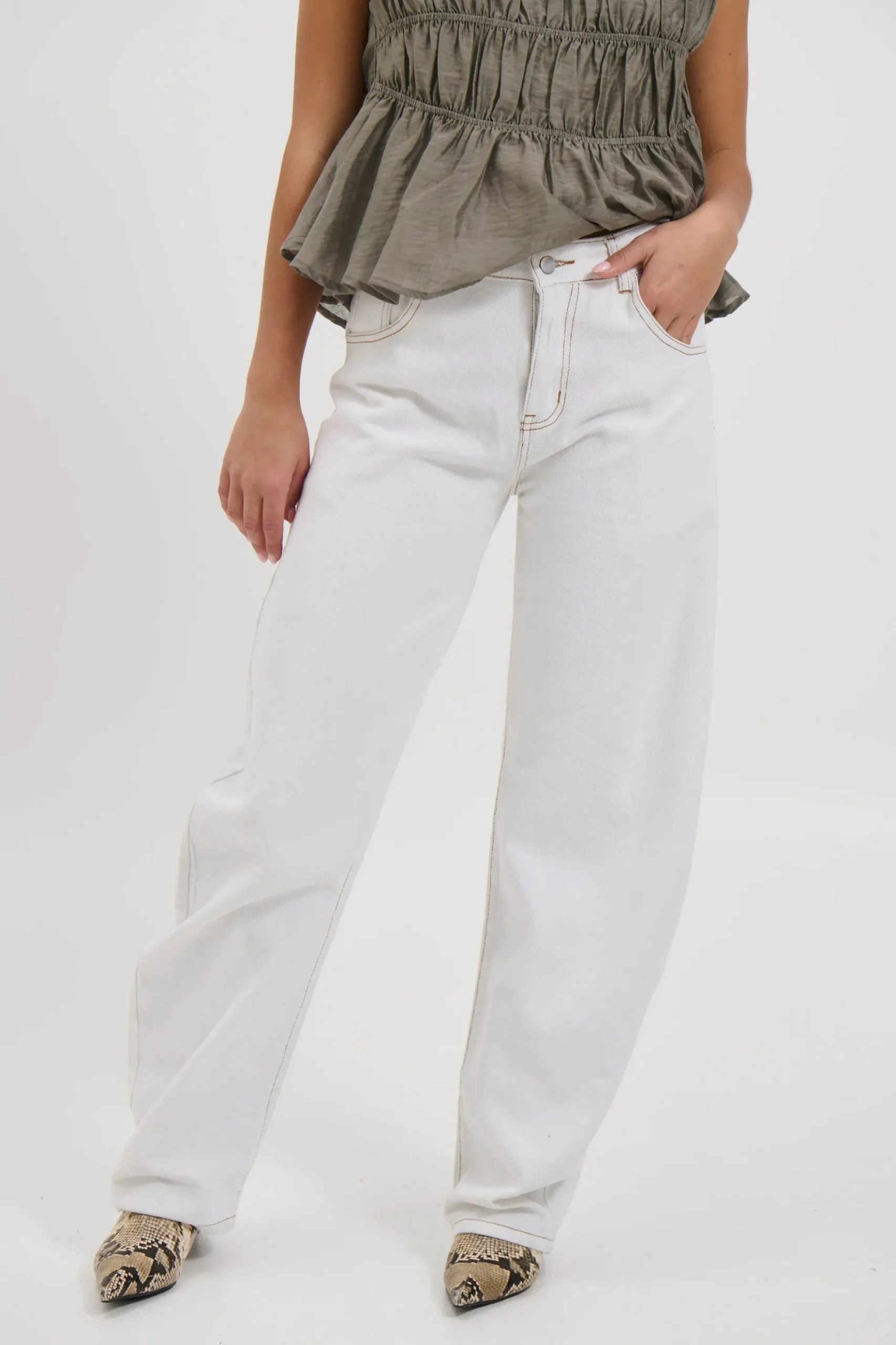 Horseshoe Denim White