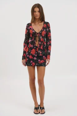 Ingrid Top Black Floral