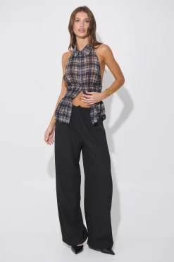 Jaylan Sleeveless Shirt Dark Grey