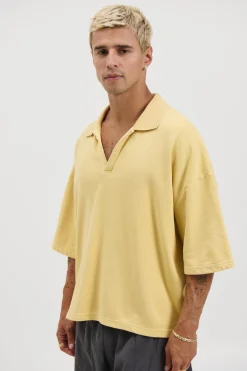Jersey Crop Polo Butter
