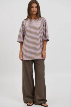 Jess Top Purple Stripe