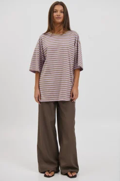 Jess Top Purple Stripe