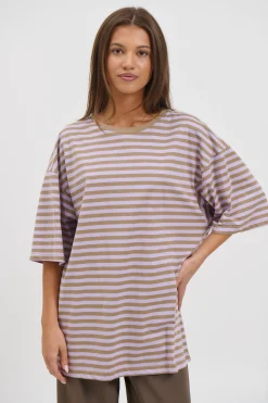 Jess Top Purple Stripe