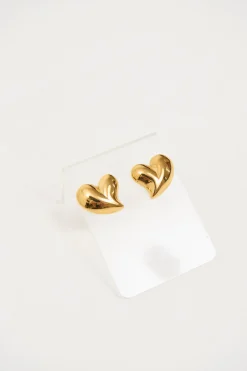 Jessie Heart Earring Gold