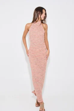 Jordy Maxi Skirt Orange Stripe