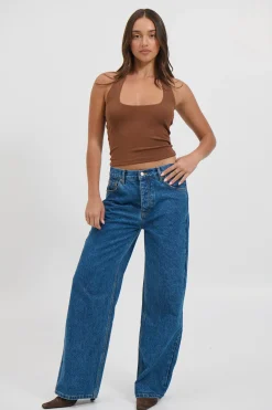 Katya Halterneck Top Mocha