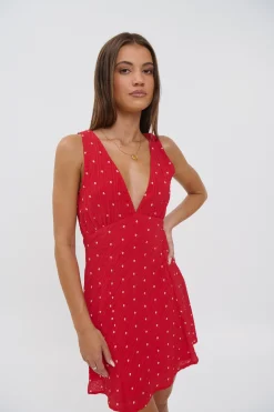Liza Mini Dress Cherry