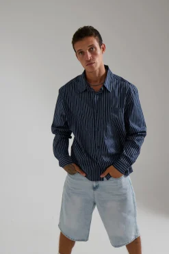 Long Sleeve Box Shirt Navy