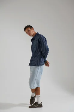 Long Sleeve Box Shirt Navy