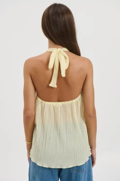 Maddison Halter Top Lemon