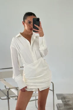 Mae Shirt Dress White