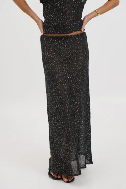 Manni Midi Skirt Black