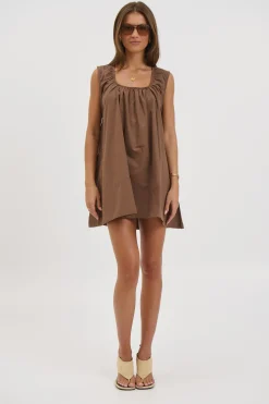 Miley Mini Dress Chocolate