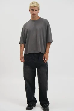 NTH Crop Box Tee Charcoal