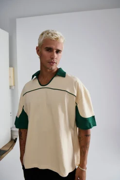 Paul Two Tone Polo Soft Yellow