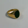 Premium NTH Stone Ring 18K Gold Plated Emerald