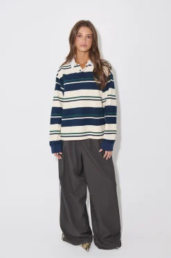 Preppy Jersey Midnight Stripe