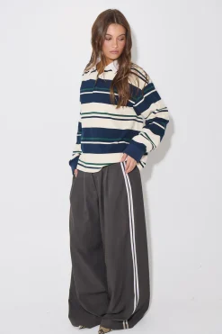 Preppy Jersey Midnight Stripe