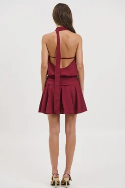 Renae Mini Dress Wine