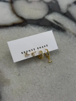 Romi Stacker Earring Set 18k Gold Plated