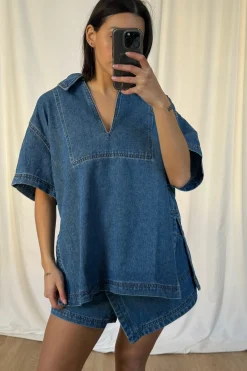 Rosemary Denim Skort Blue