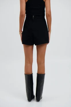 Rosemary Denim Skort Washed Black