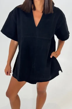 Rosemary Denim Skort Washed Black
