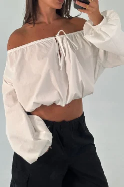 Sarsha Long Sleeve White