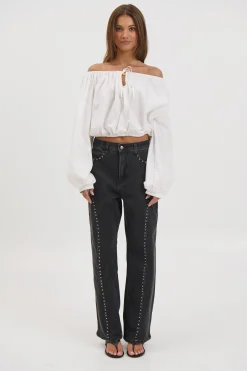 Sarsha Long Sleeve White