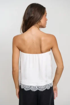 Stassie Strapless Top White