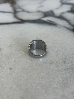 Statement Signet Ring Silver